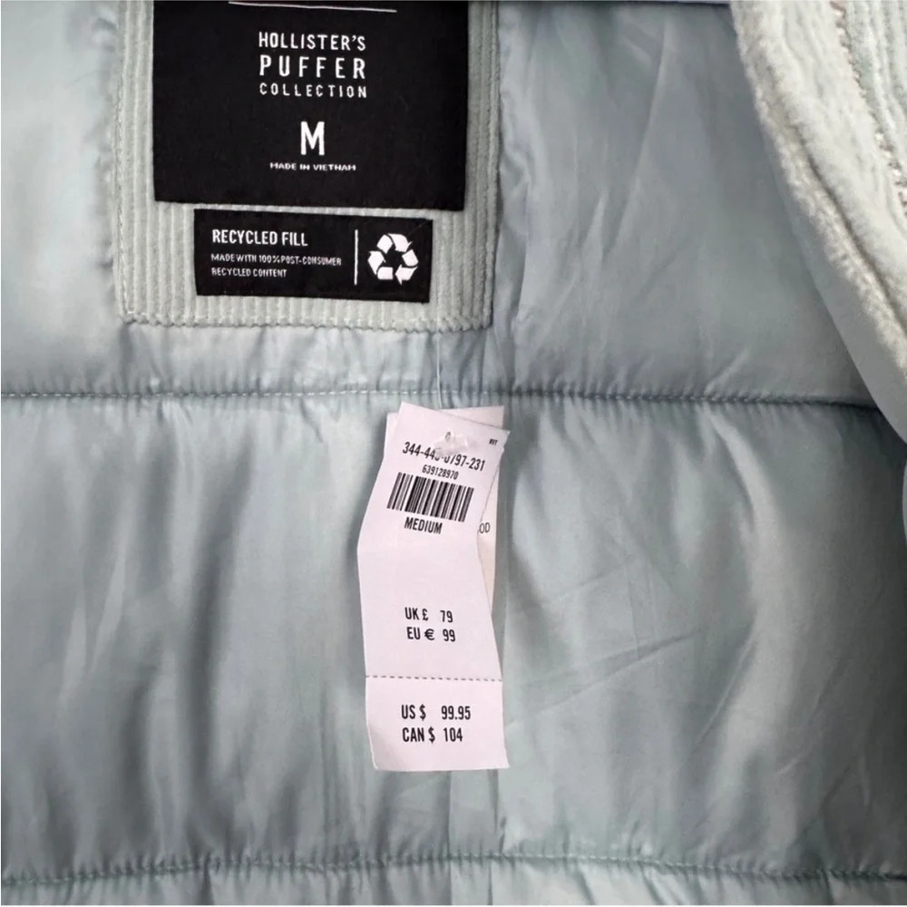 Hollister sage corduroy puffer jacket - Picture 3 of 3